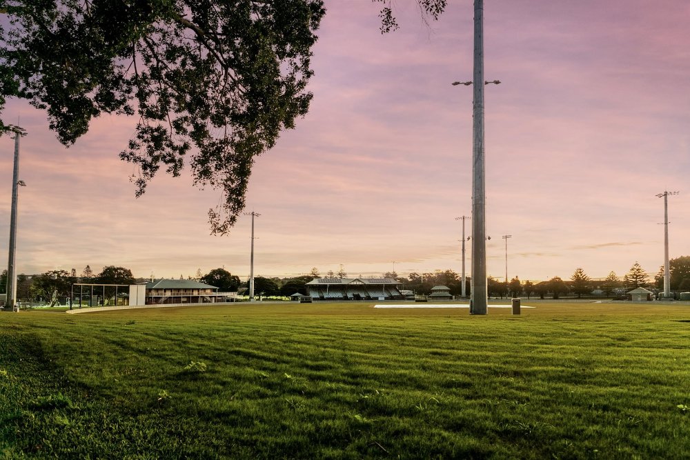 No.1 sportsground at sunset