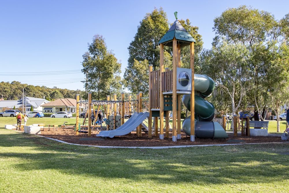 Wide photo of a playground