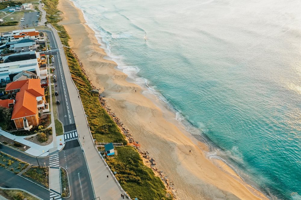 Aerial view of Merewether beach