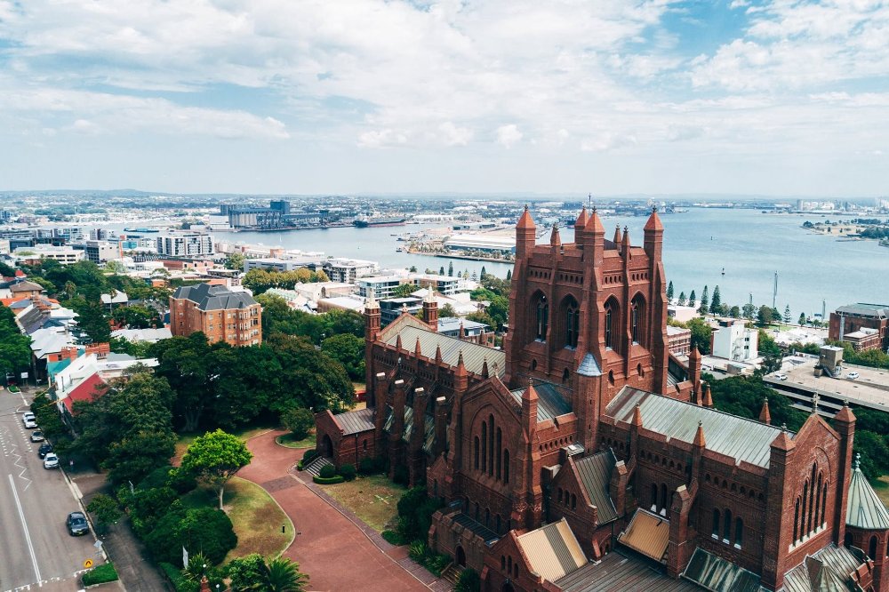 Catholic church in the centre of Newcastle city