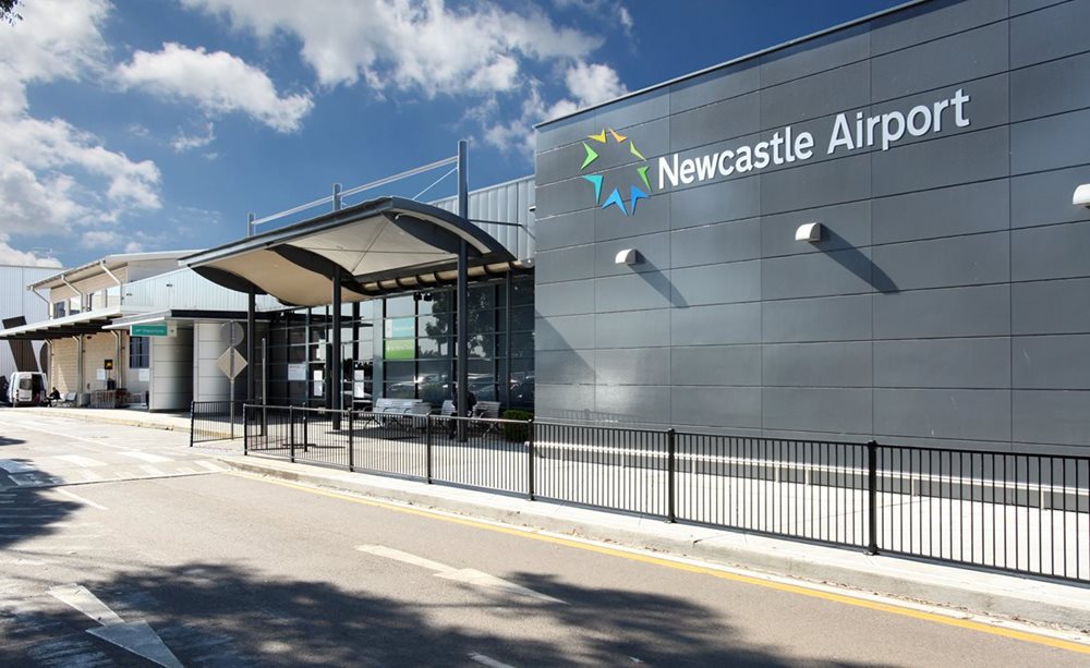 Newcastle airport terminal entrance