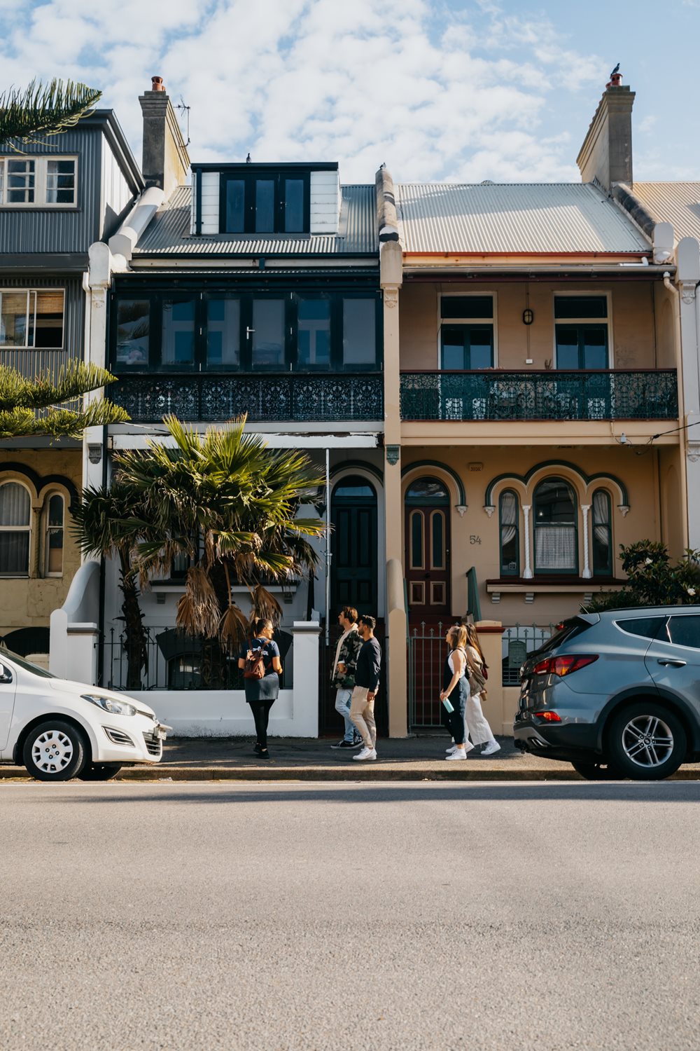 A row of historic town houses in Newcastle East