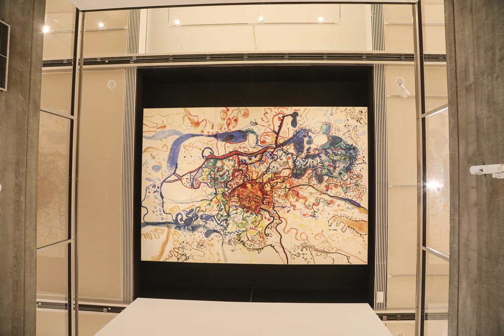 John Olsen piece of artwork at Newcastle Art Gallery before renovations