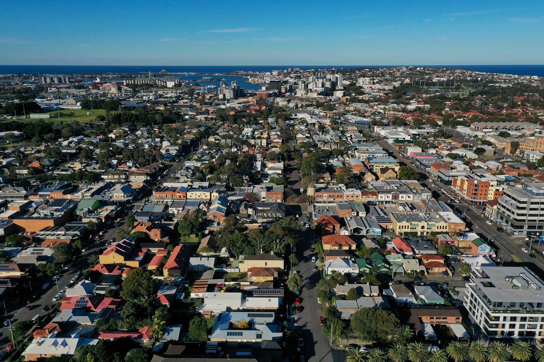 Aerial view of Hamilton suburb
